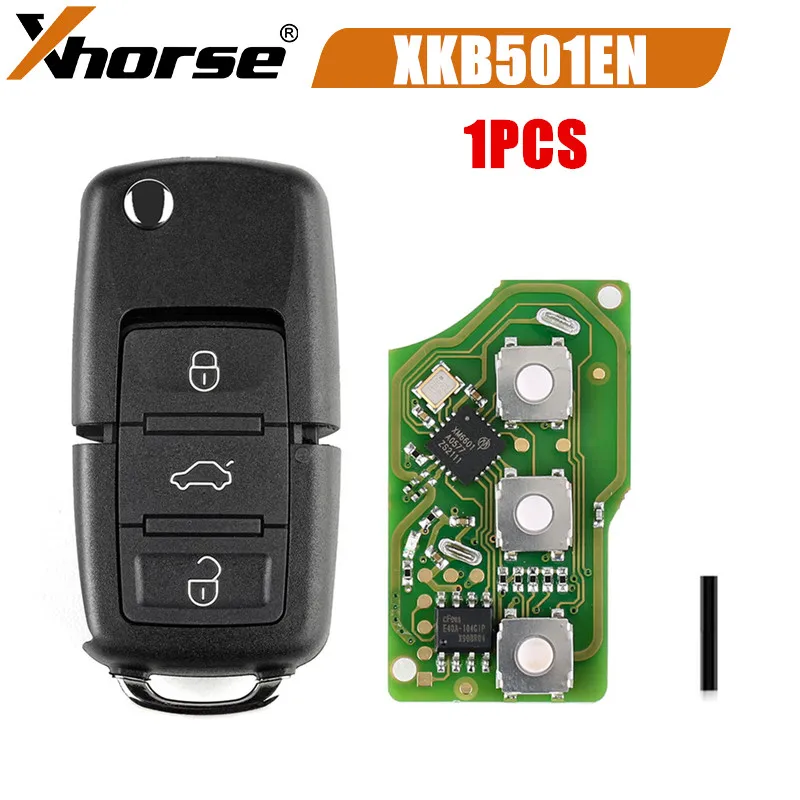 1PCS/LOT XHORSE XKB501EN Wired Universal Remote Key for Volkswagen B5 Type 3 Buttons for VVDI Key Tool English Version