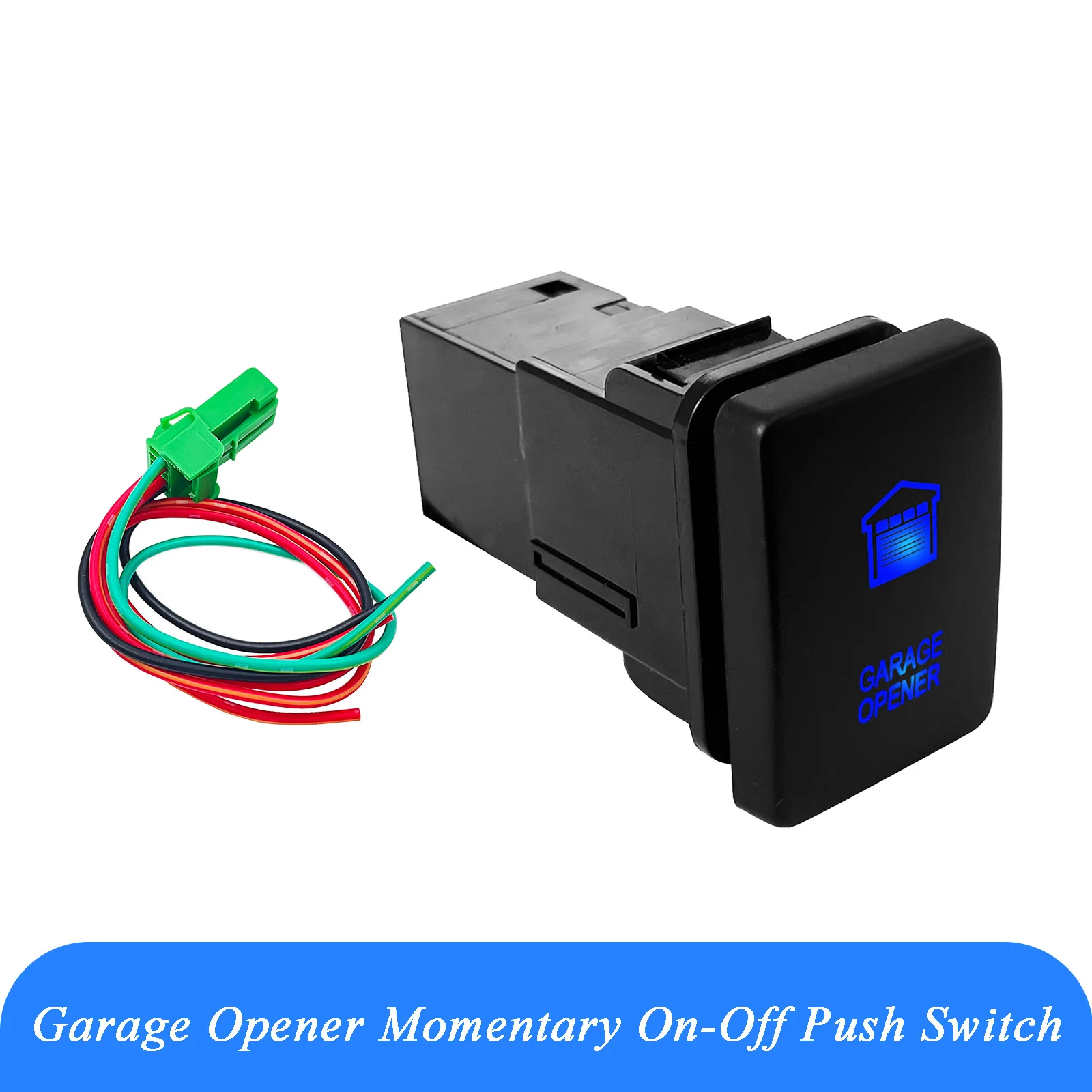 

12V Blue Led OEM Momentary (ON) OFF Push Switch GARAGE OPENER for Toyota Prado 150 200 Hilux Landcruiser GUN HiAce RAV4