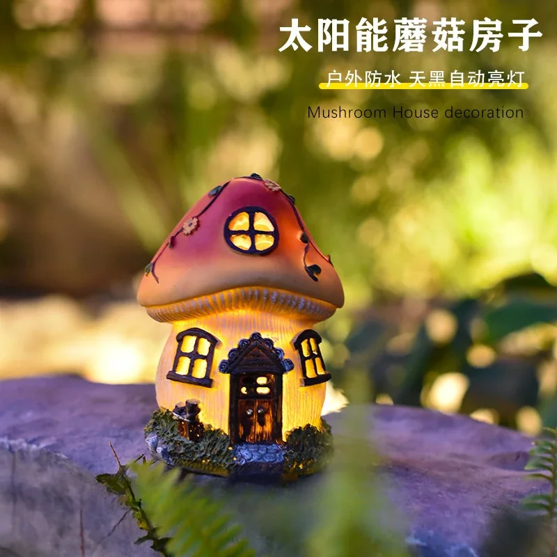 Солнечные фонарики-грибы