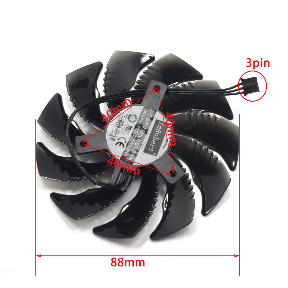 ПЛД09210С12ХХ 12В 0.40А Кулер Вентилятор GTX1050 RX560 RX550 Для Gigabyte Geforce GTX 1050 1050Ti RX 550 560 Mini ITX G1 On.