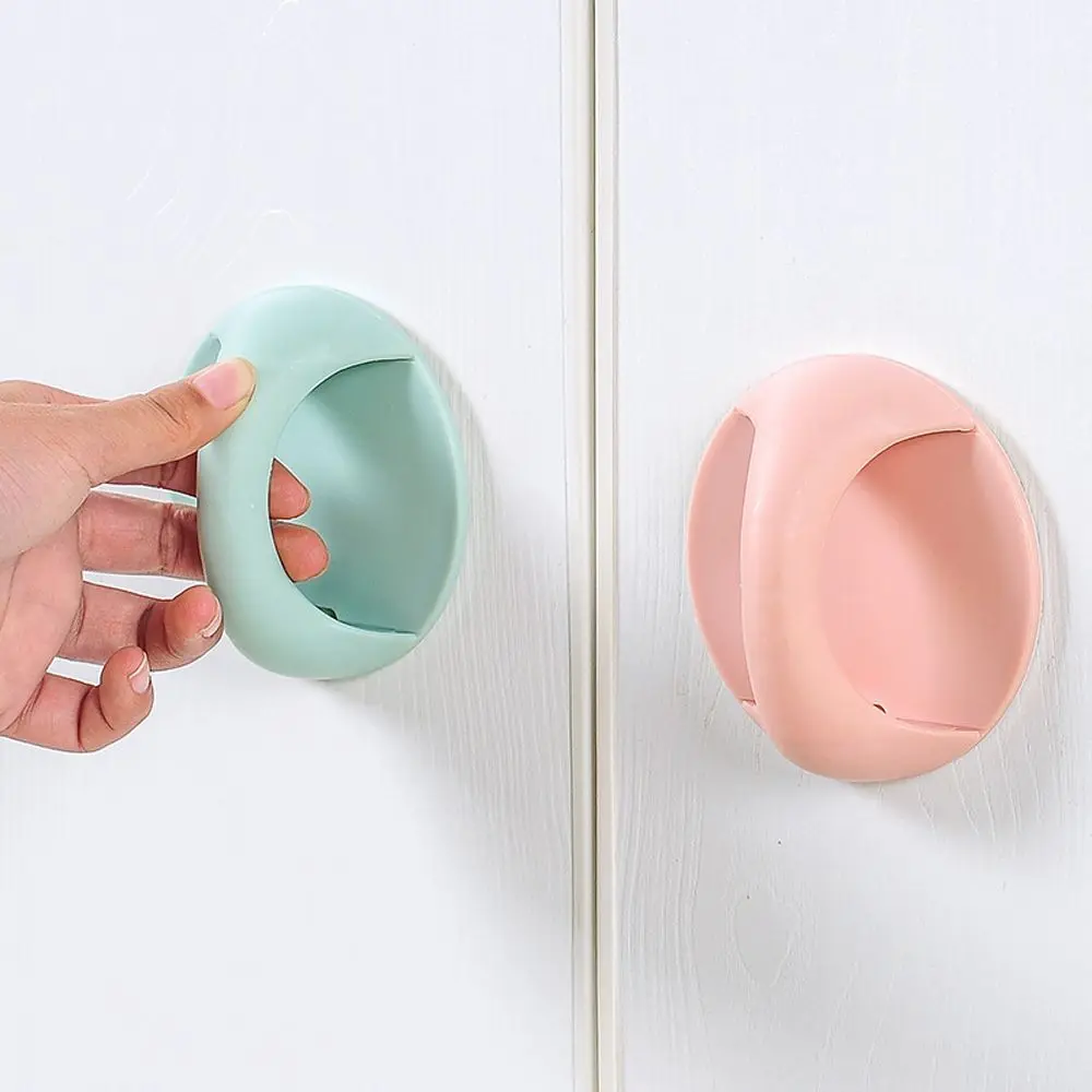 

Self-adhesive Plastic Round Multi-purpose Multicolor Wardrobe Pulls Auxiliary Furniture Knobs Door Handles