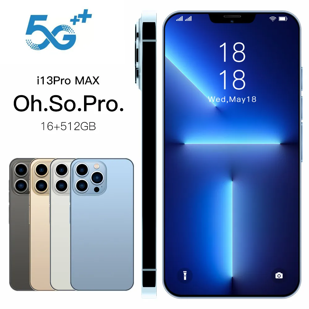 Смартфон глобальная версия I13 Pro Max 6 7 дюйма 12 Гб + 512 ГБ для Apple IPhone 13 мобильный