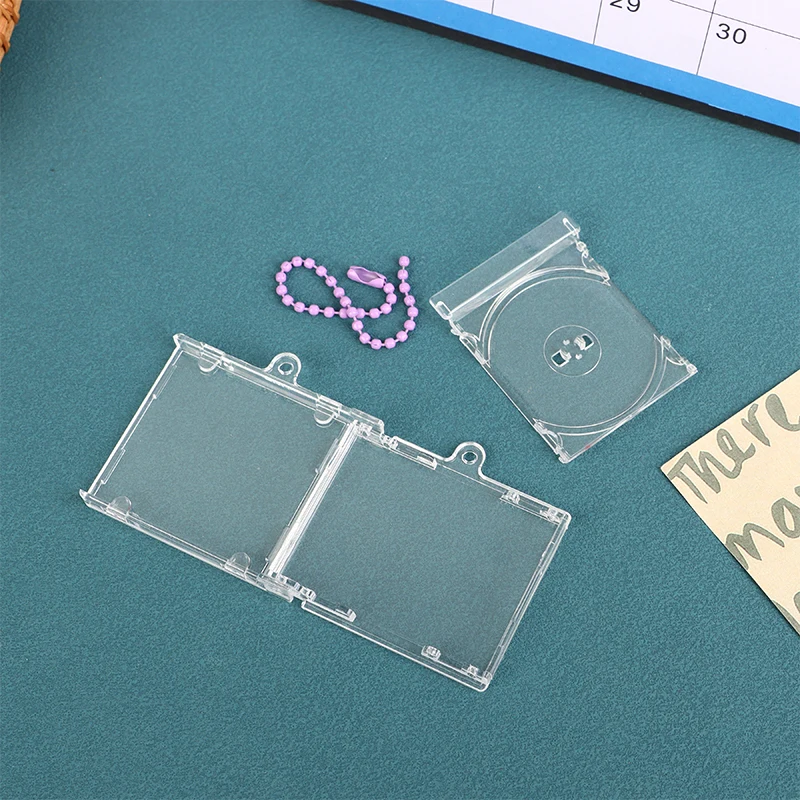 Прозрачная пластиковая пустая коробка для компакт-дисков акриловый брелок