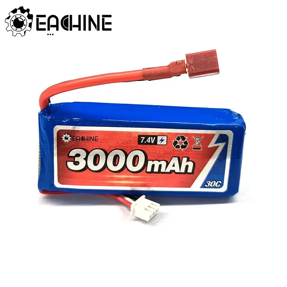 Eachine 7,4 V Аккумулятор для радиоуправляемого автомобиля 3000mah 30C Lipo батарея T разъем для 1/12 Eachine 4 Wltoys 12428 12423 Feiyue RC части автомобиля