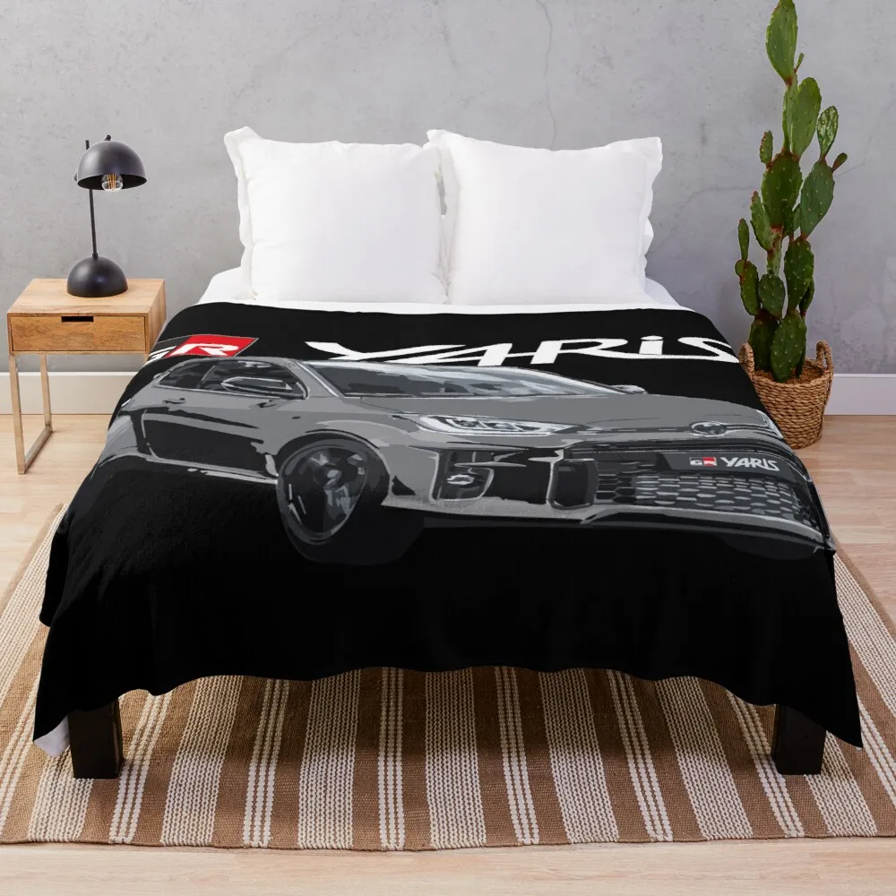 

Toyota Gr Yaris - Black Halloween Boho Bedding Bestie Sherpa Blanket For Sofa Star Throwing Throw Blankets