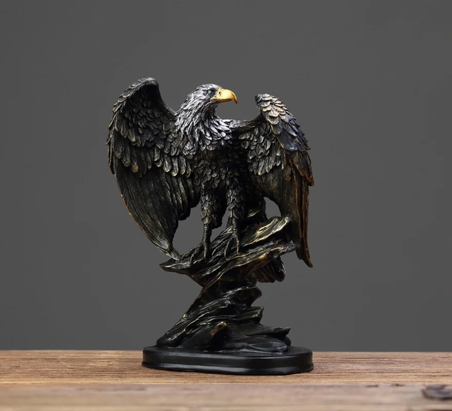 Статуя Орла из эпоксидной смолы богатство фэн-шуй животное офисный дом сад