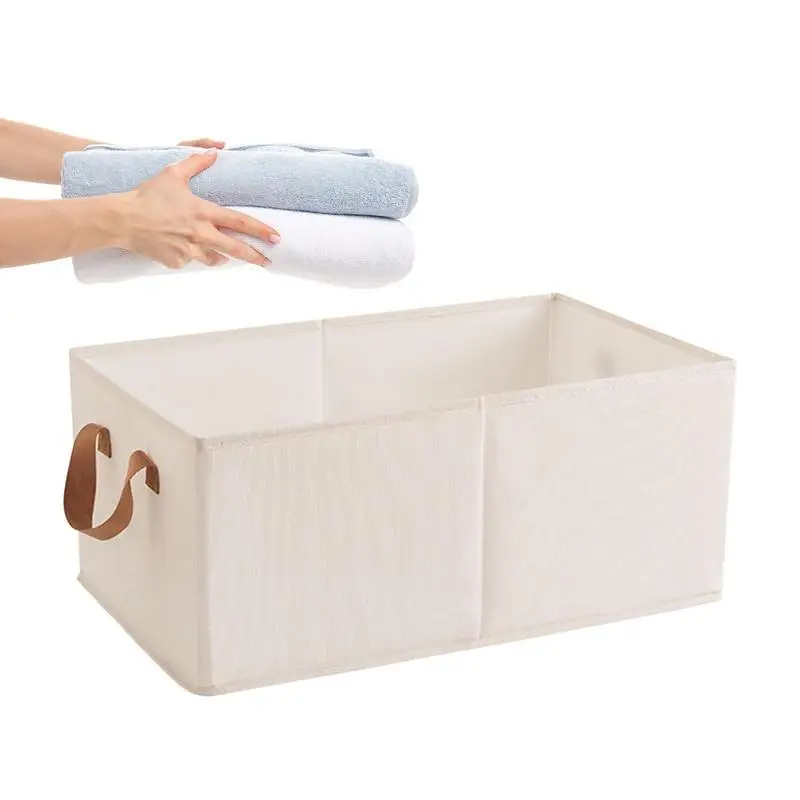 

Foldable Storage Box For Sheets Washable Cotton Folding Storage Box White Storage Box Without Lid Moisture Proof Storage Bags