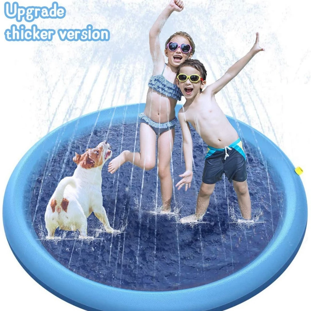 

Kids Water Mat PVC Outdoor Beach Lawn Play Game Pad Inflatable Children Baby Pet Spray Water Cushion Mat Sprinkler Toys Gifts