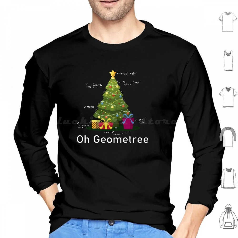 

Oh Geometree Hoodie cotton Long Sleeve Oh Geometree Geometry Christmas Geometry Christmas Math Teacher Math Teacher Christmas