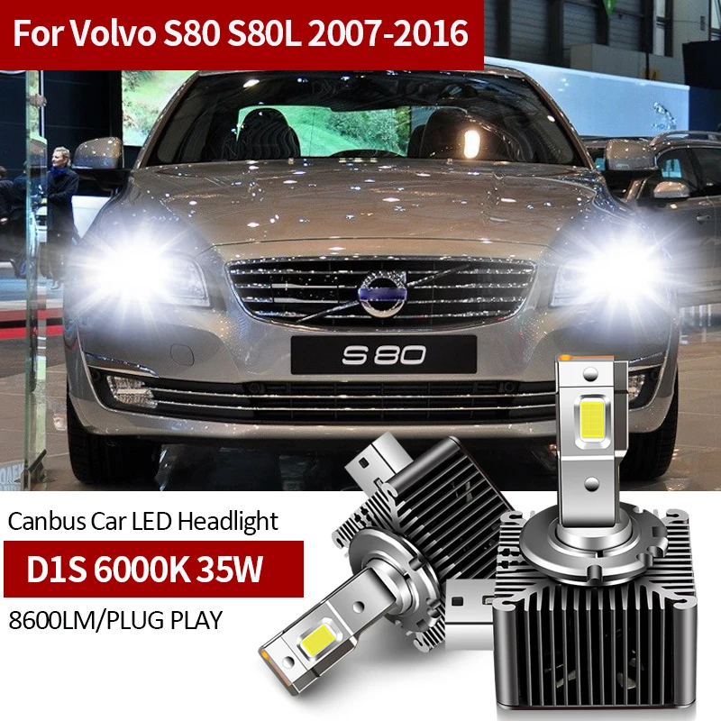 2 шт. для Volvo S80 S80L 2007-2012 2013 2014 2015 2016 35 Вт D1S Canbus автомобильные светодиодные лампы фар