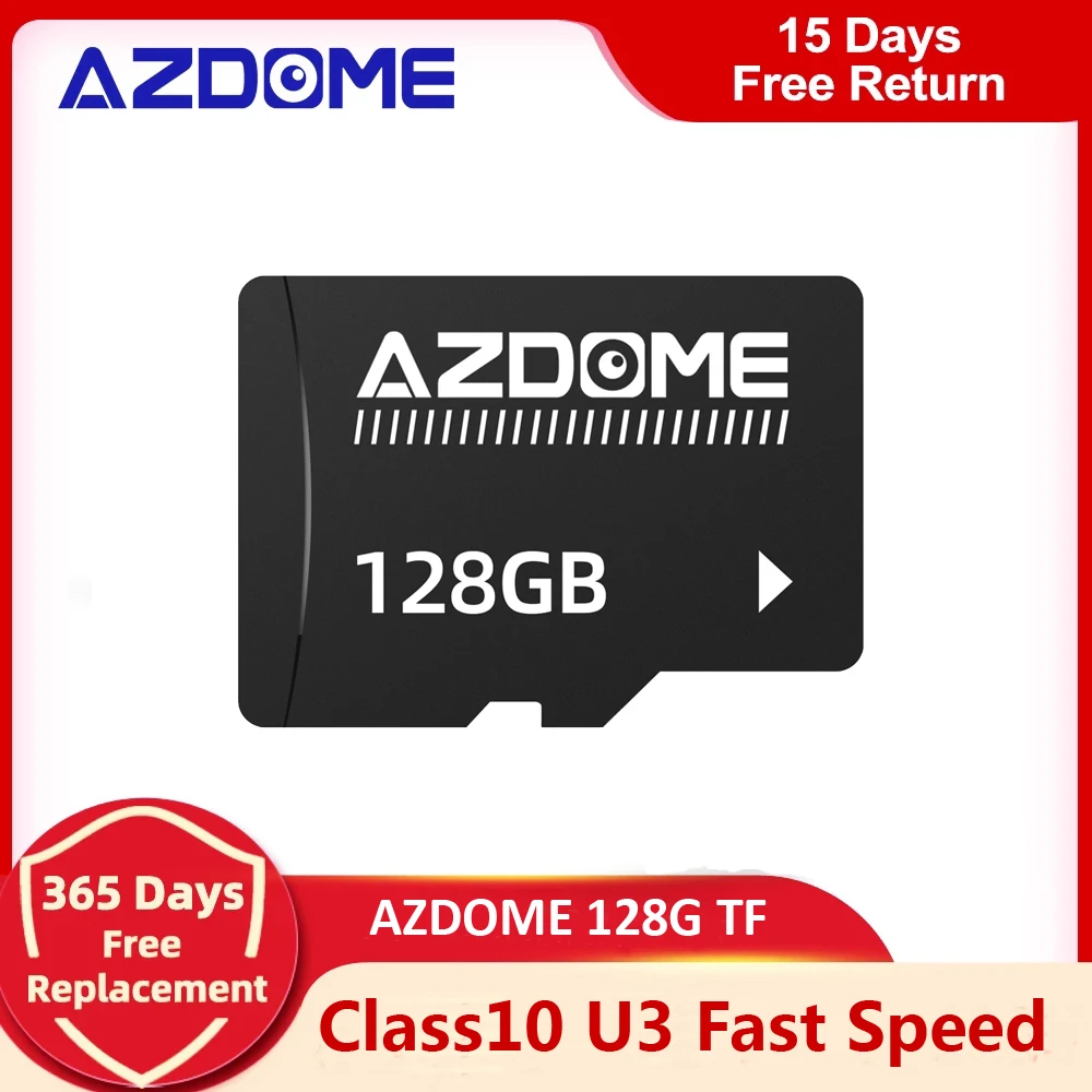 

AZDOME 128GB TF Card For AZDOME Dash Cam Car Camera Car DVR Adapters Class 10 U3