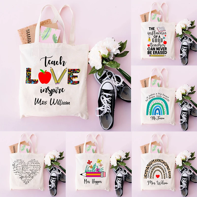 Индивидуальная Радужная сумка для покупок Eco Harajuku эстетические школьные сумки