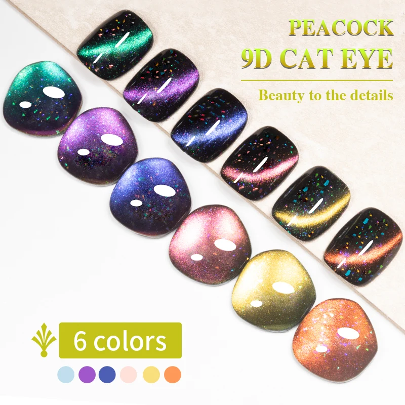 

Colorful Spar Cat Eye Magnetic Gel Soak Off LED UV Nail Gel Polish 7.5ML Semi-Permanent Varnish Manicure Shiny Glitter Lacquers