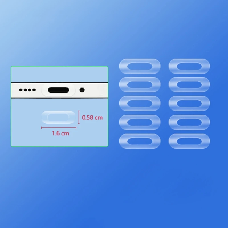 

Cell Phone Charging Port Protector Film Compatible with iOS/Type-C Smartphones Charging Port Protective Sticker 10 Pcs