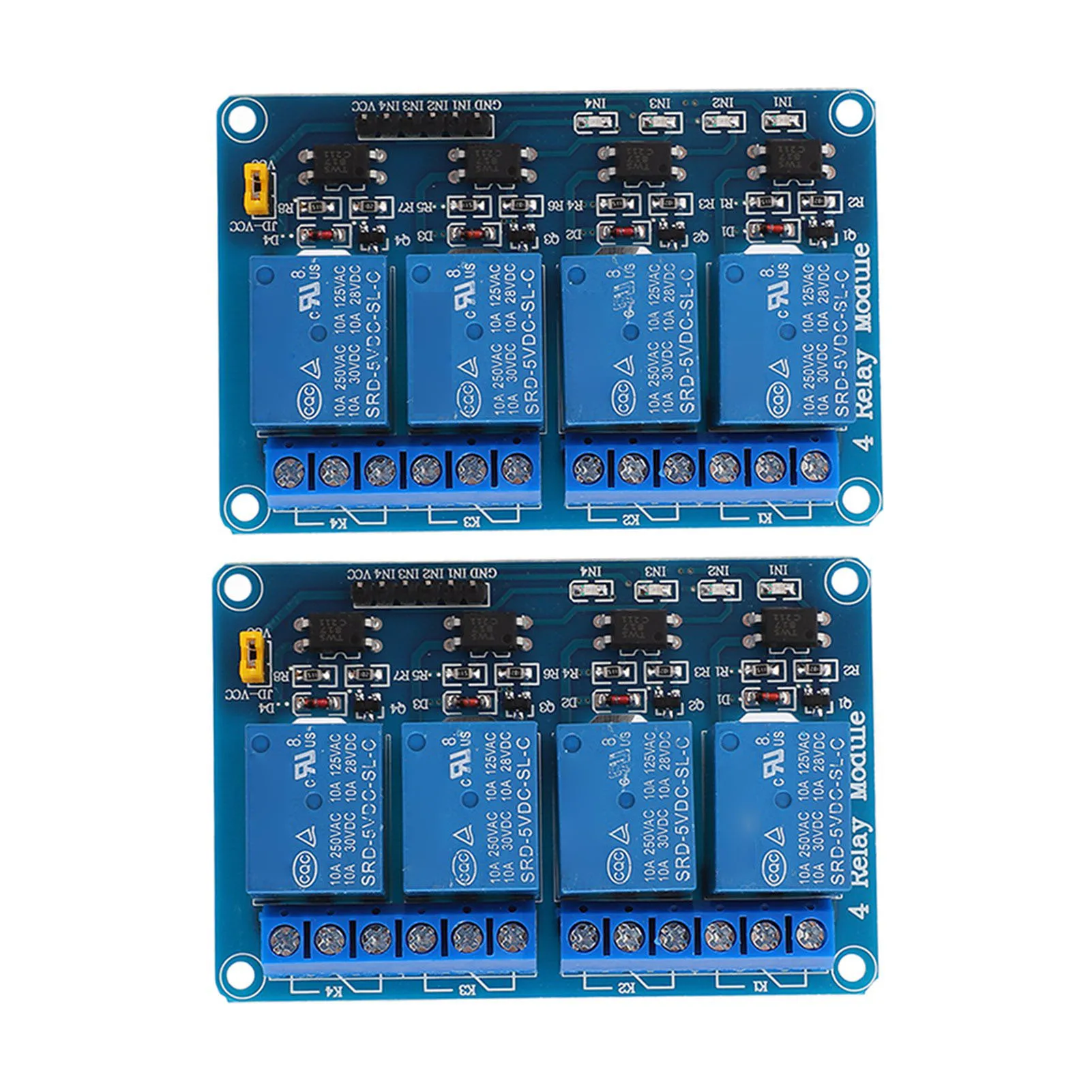 2 шт. 4-канальный релейный модуль изоляция оптопары ABS твердотельный для