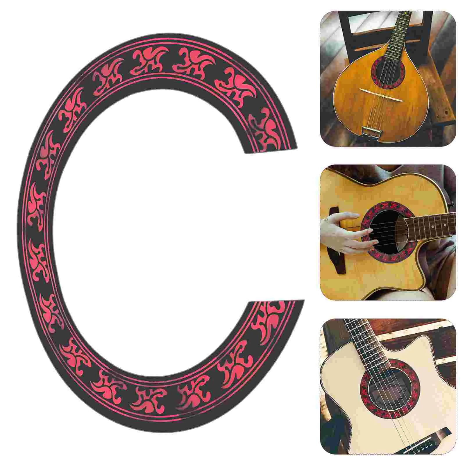 

Inlay Stickers Ukuleles Sound Hole Decal Inlay Sticker Decal Mosaic Guitar Decals