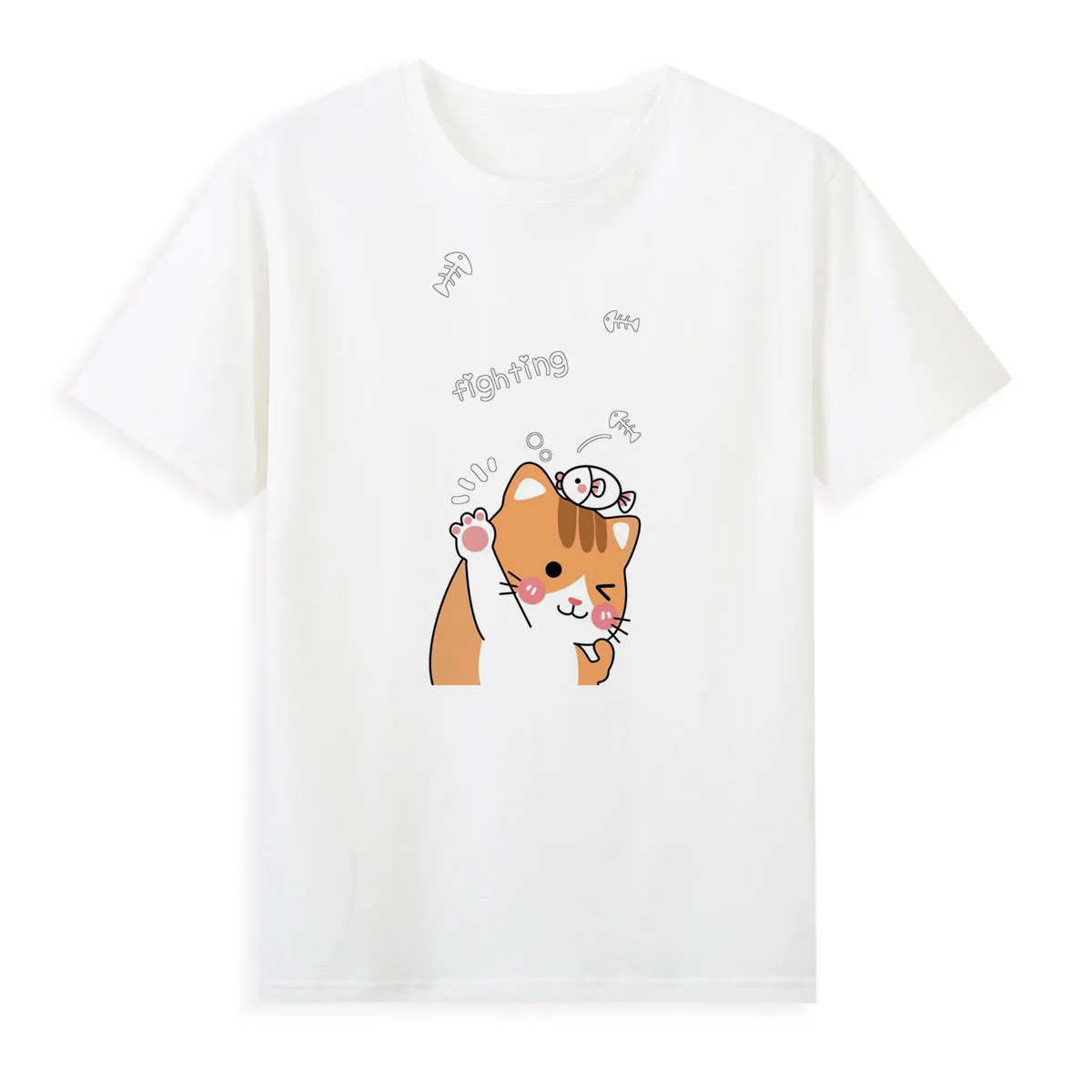 

Super Cute Little Kitten T-shirt Original Brand Clothing Summer Short Sleeve tee Top Oversized tshirt A0154