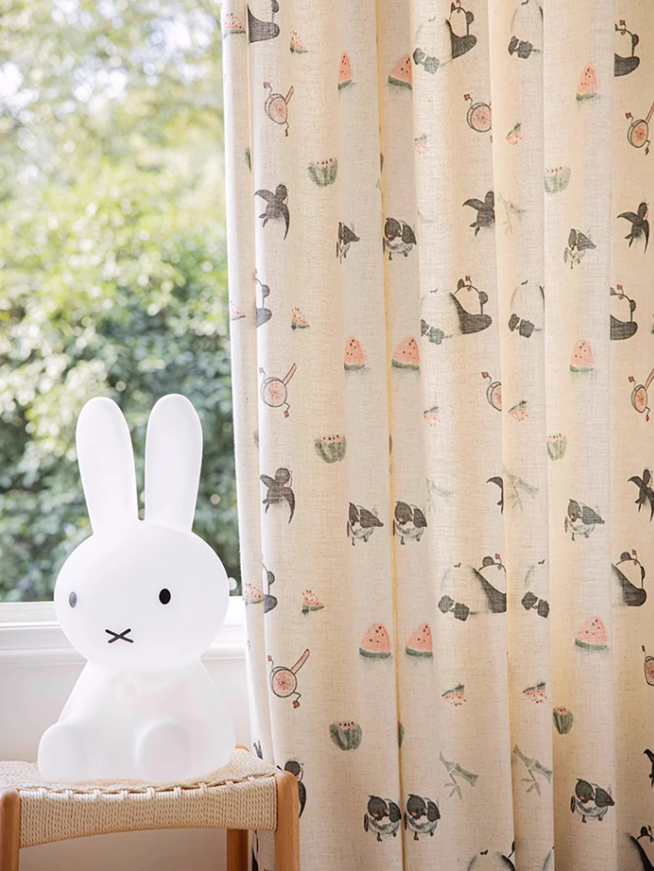 Полупрозрачные занавески из хлопка и льна с вышивкой 1 шт.