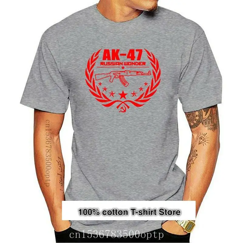 

Camiseta de ejército Riffle de AK-47 rusa para hombre, camiseta informal militar, talla estadounidense, S-3XL