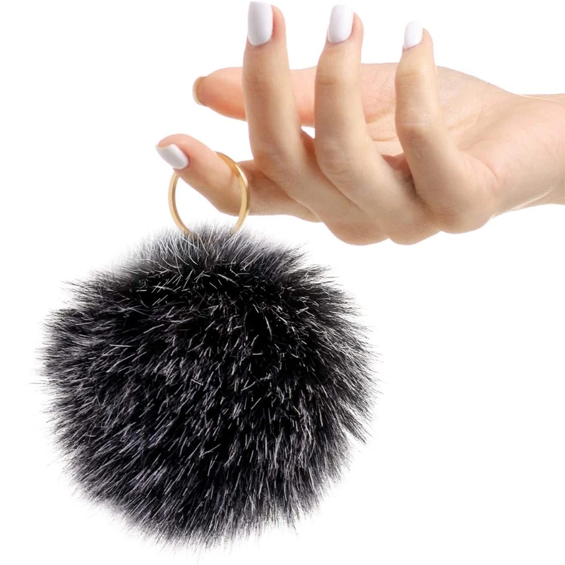 

16 Pieces Faux Fur Pom Poms Balls Set Assorted Combo Pom Poms Set for DIY Hats Keychains Gloves Handbag Kids School Bag Y5GB
