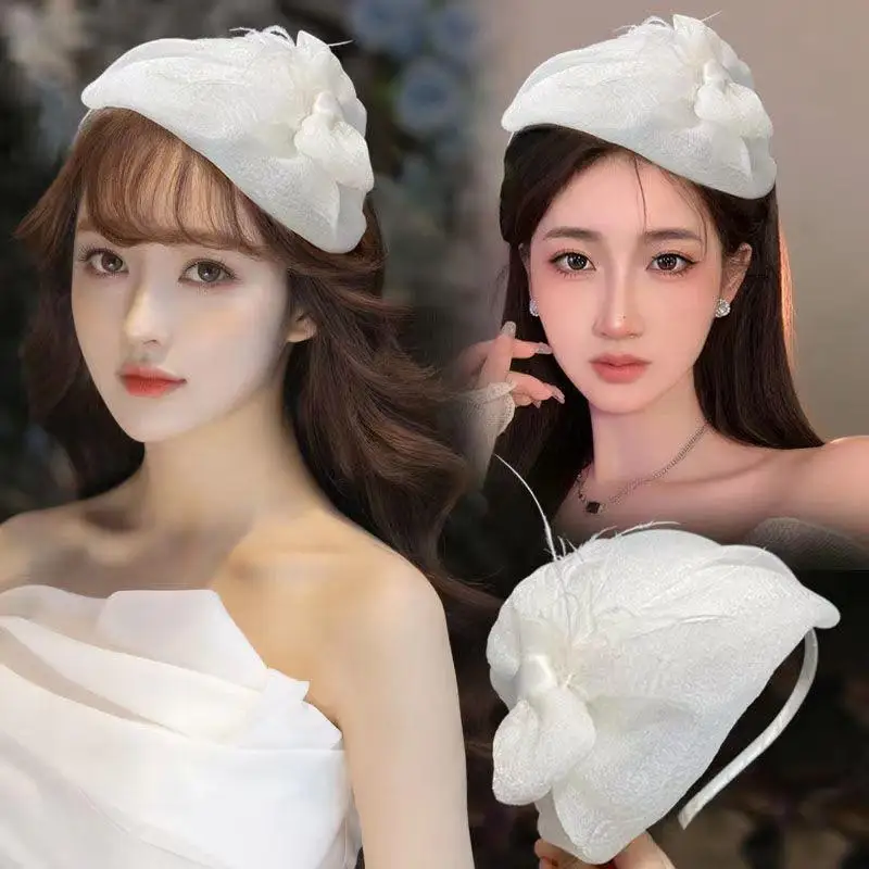 Черная Фата для лица свадебный головной убор с большим бантом сетчатая в виде