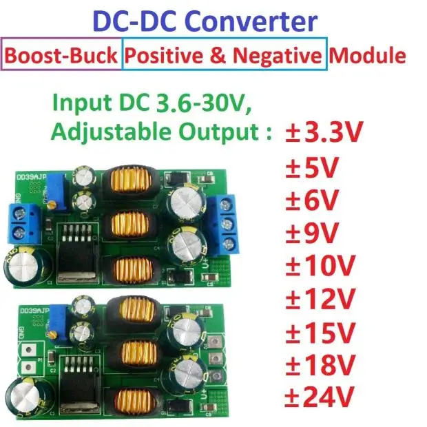 

5-30V to+5V+6V+9V+10V+12V+15V+24 Boost-Buck