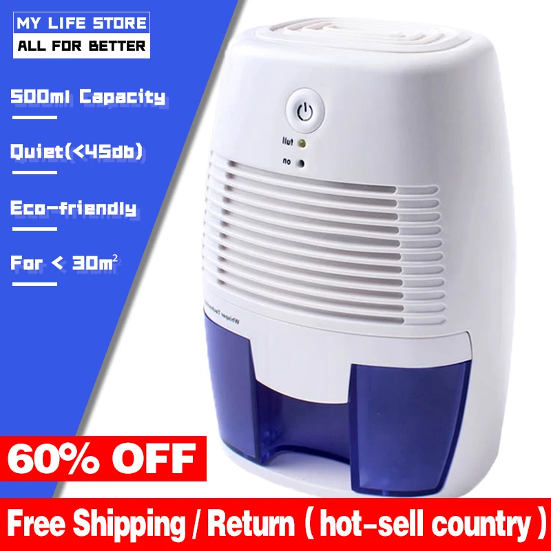 Portable Dehumidifier With Basic Air Filter, 2 in 1 For Home For Room For Kitchen, Quiet Moisture Absorbers, Cost-Effective