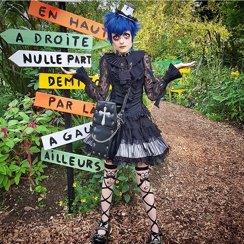 Женская сумка через плечо в стиле панк и готика модные кошельки сумочки форме