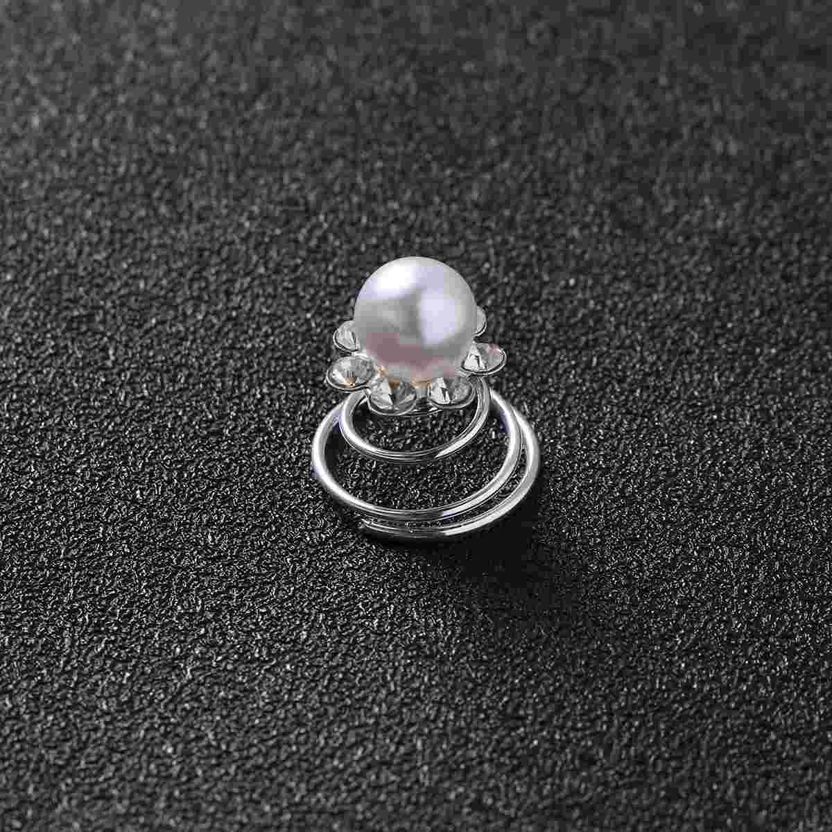 

Hair Clips Rhinestone Accessories Spiral Women Wedding Crystal Bridal Jewelry Braids Jewels Mini Flower Pin Clip Stick Bedazzler