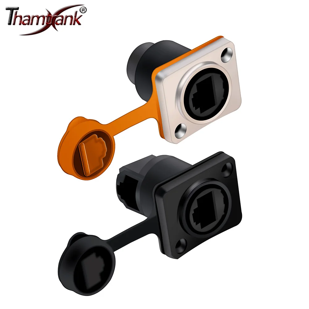 

10 шт. оптовая продажа, гнездовой разъем RJ45, водонепроницаемый разъем, шасси, Сеть Ethernet для монтажа аудио компьютерной панели, Бесплатная дос...