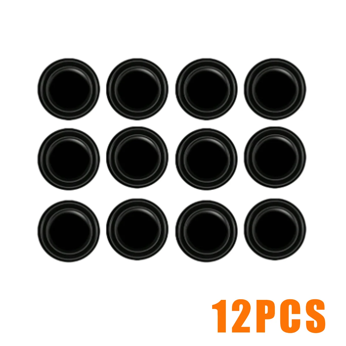 

12 Шт., Черный Круглый Автомобильный Дверной Демпфер, Бампер, Защита От Столкновений