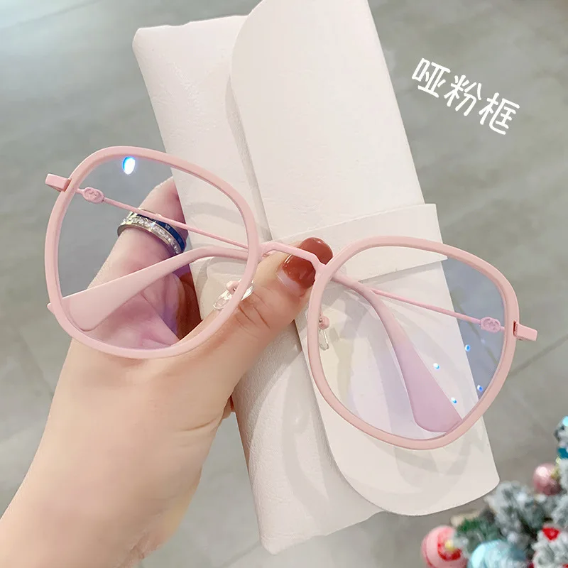 

Fashion Oversized Square Eyewear Retro Women's Anti-blue Light Bloking Metal Frame Glasses Trend Optical Computer Eyeglasses