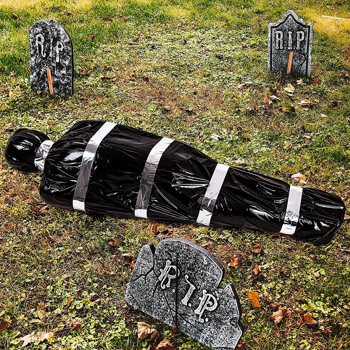 

Поддельный труп в сумке 62 дюйма, страшный реалистичный мертвый труп, реквизит, жуткий подвесной труп, украшение на Хэллоуин для вечеринки на Хэллоуин