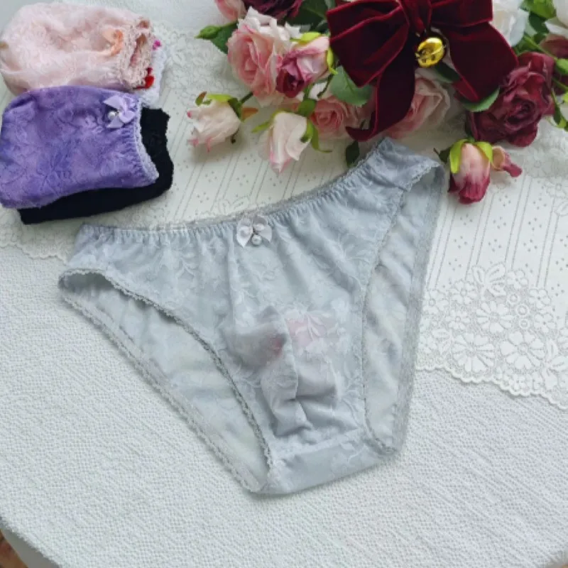 Фото Прозрачные сексуальные мужские кружевные трусы с низкой посадкой, вышивкой, для живых выступлений, танцев, частных вечеринок, диджейских клубов, баров, удобное дышащее нижнее белье №5