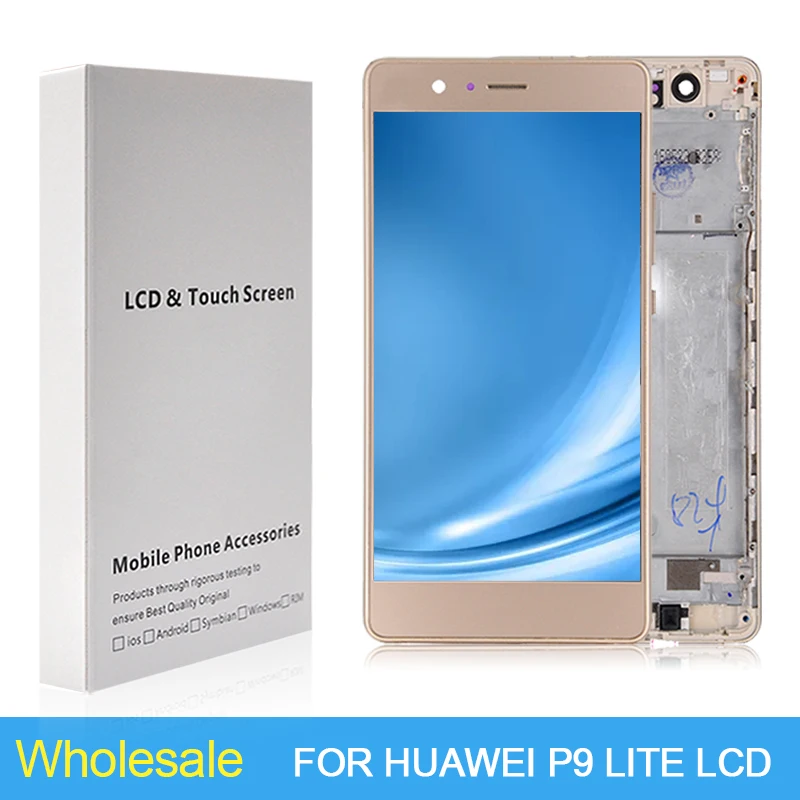 Бесплатная доставка Для Huawei P9 Lite Mini дисплей с сенсорным экраном дигитайзер в