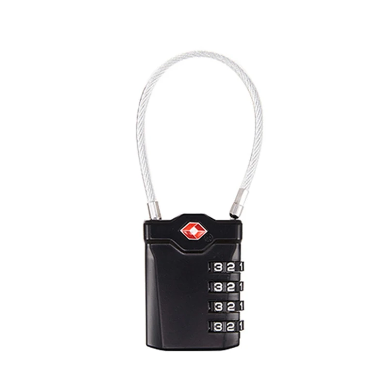 

3 Digit Password Security Lock Black Portable High Quality Zinc Alloy Resettable For Suitcase Luggage Bag Suit Luggage Lock 4mm