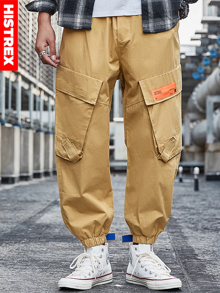 

Techwear HISTREX Men Cargo Pant New Tatical Hip Hop Joggers Worker Clothes Clothing Men's Track Pants 100% Cotton Khaki Army