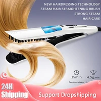 electric ceramic tourmaline steam iron lcd display hair straightener curler steam hair straightener hair curlerr