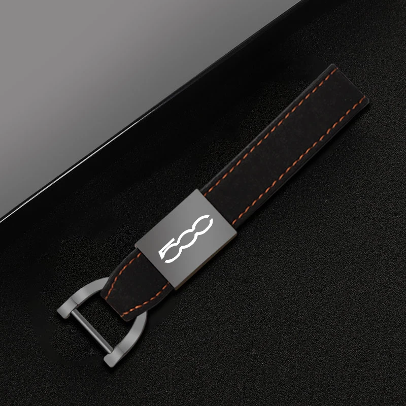 Кожаный брелок с логотипом автомобиля на заказ для ключей Fiat Abarth 500 500l 500X 500e 500c