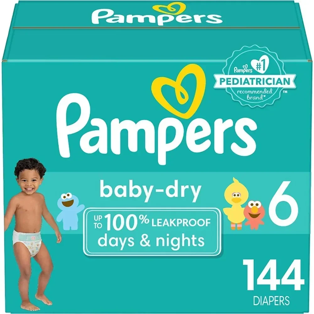 

Pampers Baby Dry Diapers Size 6, 144 Count - Disposable Diapers Baby Accessories