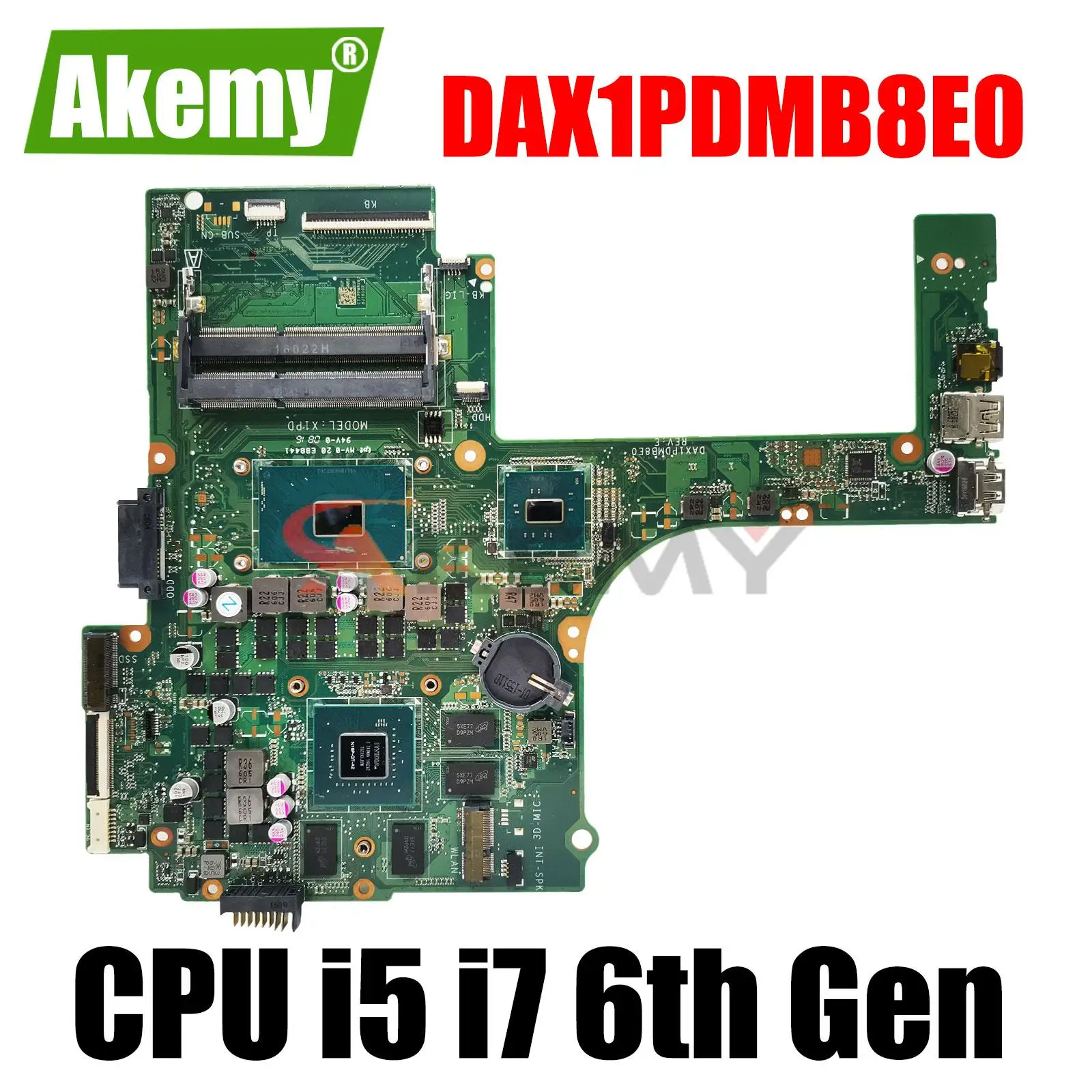 Материнская плата для ноутбука HP 15-AK TPN-Q159 832847-601 832849-601 DAX1PDMB8E0 w/ i5-6300HQ i7-6700HQ
