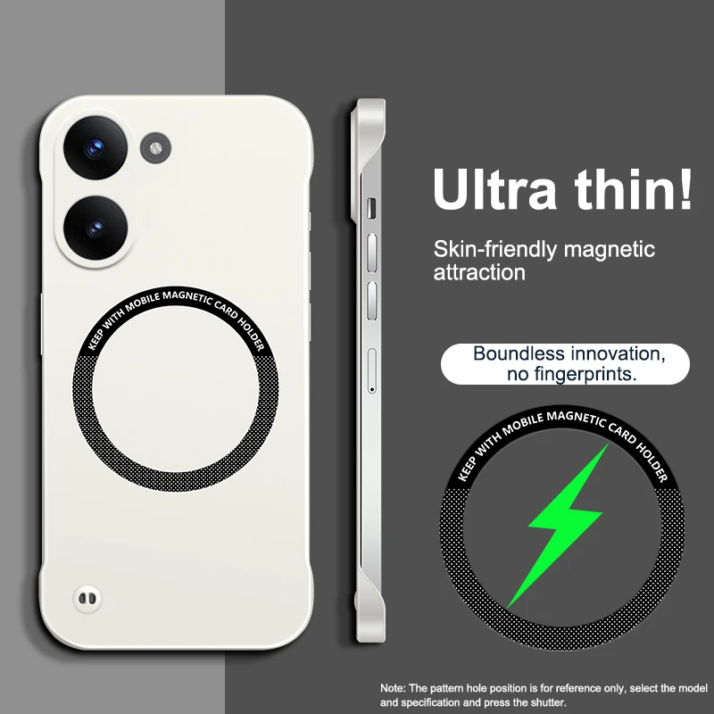 Фото Роскошный тонкий чехол без рамок для Xiaomi Poco X8 Pro X8Pro 5G, ударопрочная жесткая задняя крышка из поликарбоната с магнитной беспроводной зарядкой Magsafe №1