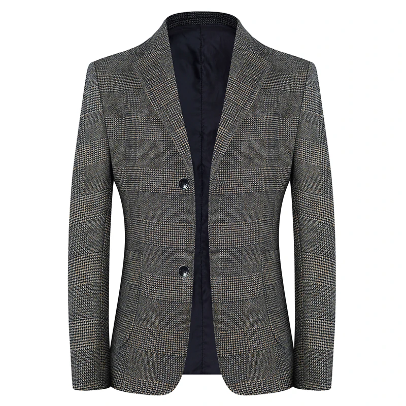

2023 new four seasons boutique high-end fashion handsome coat middle-aged slim wool suit men's business suit jacket