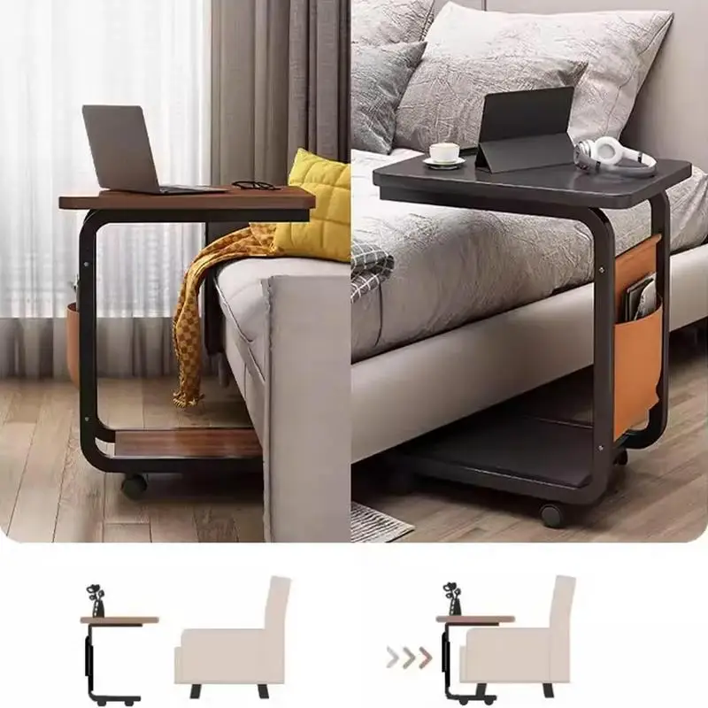 Простой передвижной приставной столик для дивана гостиной спальни C-образный