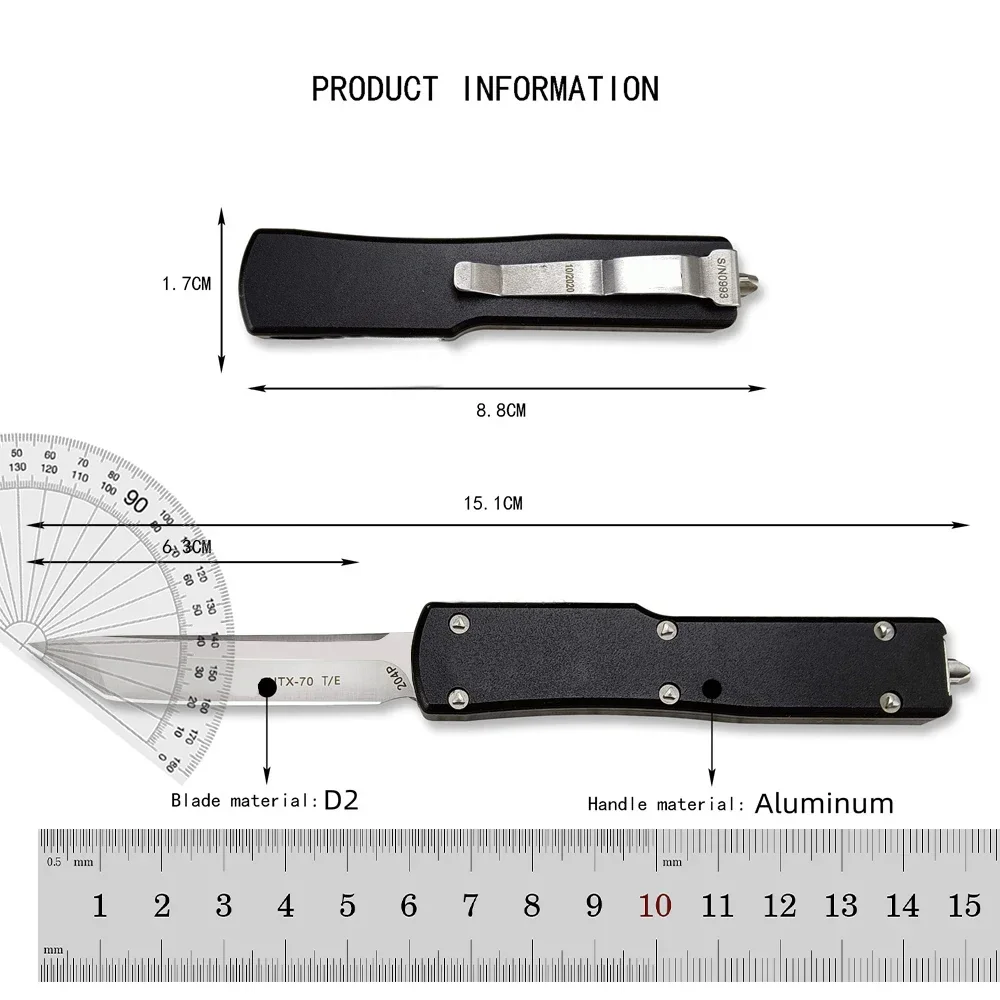 Мини-тактический Карманный Нож С Лезвием D2 Алюминиевая Ручка