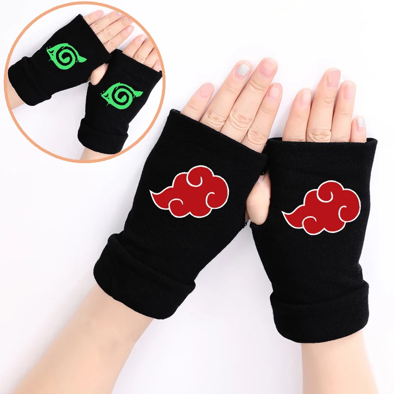 Черные перчатки для косплея Наруто Аниме Акацуки Итачи велосипед мотоцикл без