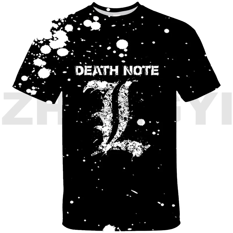 

3D Anime Death Note T-shirt Summer Japane Shinigami Ryuk Teens L Lawliet Streetwear Men Harajuku Unisex Oversized Tshirt Kids