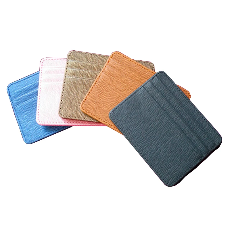 New Unisex Red Card Holder Slim Bank Credit ID Cards Coin Pouch Case Bag Wallets Organizer Women Men Thin Business Small Wallet