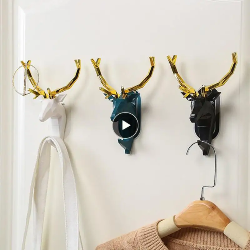 

Household Products No Trace Hook Strong And Sturdy Home Decoration Hook Up Light Luxury No Trace Key Hook Decorative Pendant