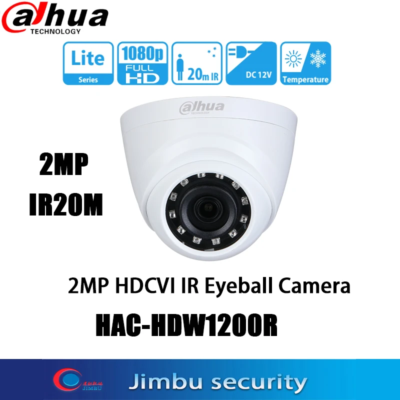 

Dahua 2MP HDCVI IR Eyeball Camera HAC-HDW1200R IR20M Max 30fps@1080P HD and SD output switchable Indoor coaxial analog camera